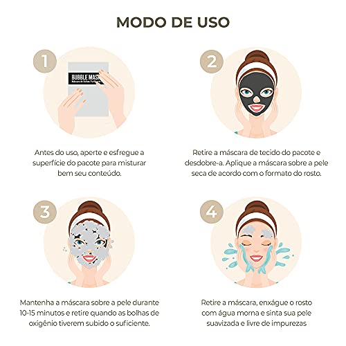 Kiss NY Professional Máscara de Bolhas Preta - Carvão, Kiss New York Professional