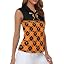 Orange Black Golf Pumpkin Bat Spider Print