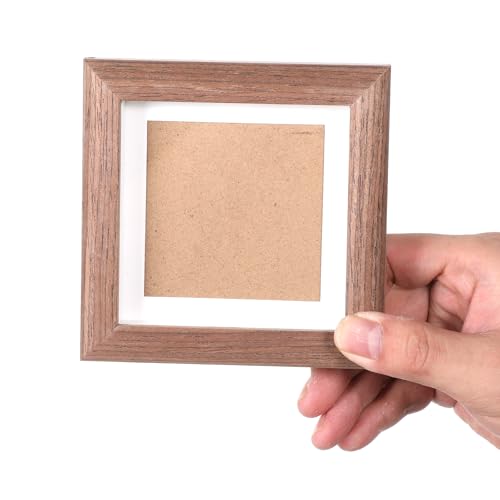 3.5x3.5 Shadow Box Picture Frame Small Shadow Box Solid Wood Picture Frame ShadowBox Display Case Pictures Frames Hang Memory Boxes Sports Memorabilia Awards Medals Wedding Tickets and Photos