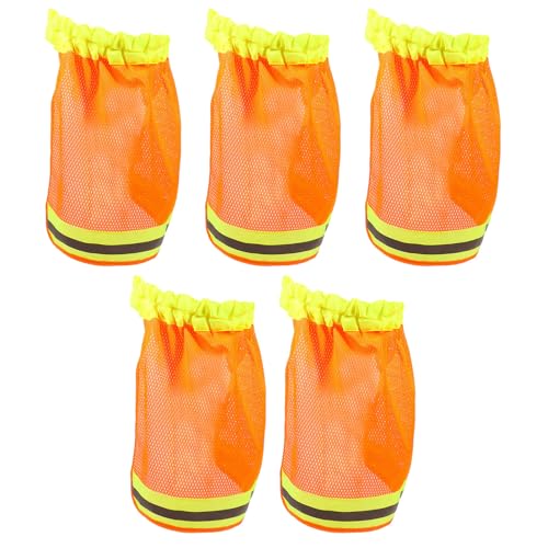 Visera y funda para cuello para casco de trabajo STOBAZA, protector solar reflectante naranja