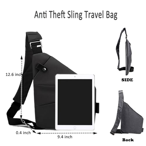 ZUEVI Anti Theft Travel Sling Bag for Women/Men - Fashion Crossbody Purse for Casual Traveling3