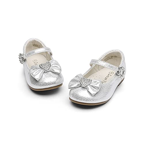 Dream Pairs Angel-22 Mary Jane Front Bow Heart Rhinestone Buckle Ballerina Flat (Toddler/ Little Girl) New thumb #6