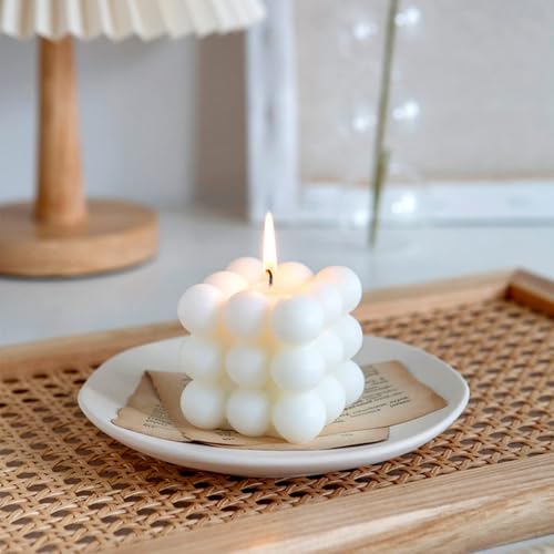 Weenwill Duftkerze in Würfelform,2 stück Bubble Kerze Handgefertigt Sojawachs Kerzen Aromatherapie Kerzen Natürlich und Wohlriechend Asthetische Kerze für Dekoration Aesthetic