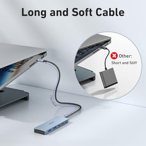 BENFEI USB-C ハブ 10Gbps高速転送対応 4ポート搭載（USB-C×2、USB-A 3.2×2）MacBook Pro/Air M1/M2、iPad、Dell、HP、Samsung対応（モニター出力非対応）コンパクトで多機能なUSBアダプター
