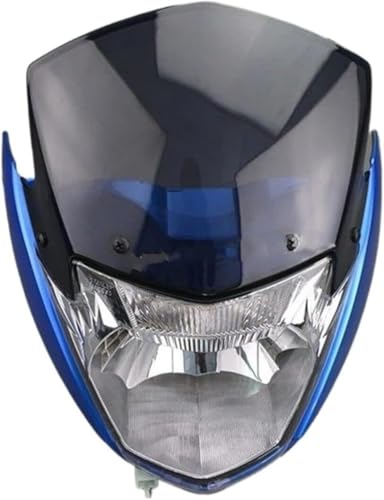Phare avant de moto bleu pour trajets urbains en YBR125K