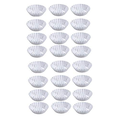 YARNOW Non-Stick Egg Maker Molds 24pcs Aluminum Alloy Tartlets Pans Great for Muffin Cupcake Baking