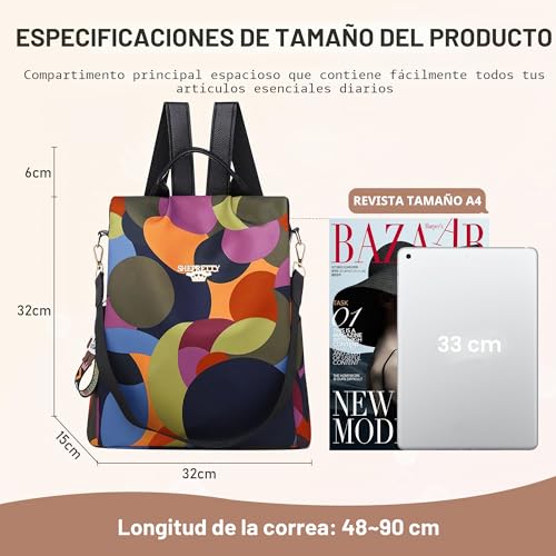 Miniatura 4 de Shepretty Mochila Antirrobo Impermeable Para Mujer Viajar 8888h