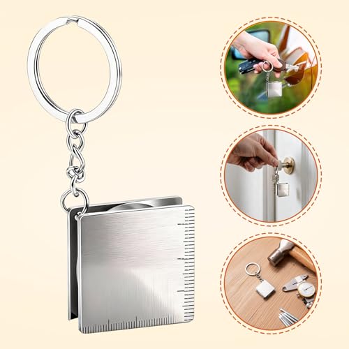 2 Mini Cintas Métricas Retráctiles 1.2m Keychain miniatura 7
