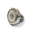 CMS Magnetics 8 Super Strong Fishing Magnets Made of Neodymium Magnets - 99 Lb Pull Force Each, for Magnet Fishing in River and Lake, Dia 1.26" w/Eyebolts & Screws - About 800 LB Combined #5