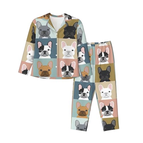 Pyjama bouledogue français pour vos soirées cocooning et week-ends détente à la maison