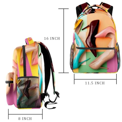 Sac à dos imprimé talons hauts colorés au style unique - 2