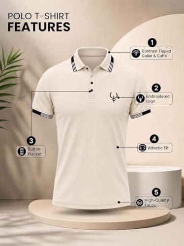 Image of Lymio Polo T Shirt for Men | Men Casual T-Shirt | Polo Available in Combo Pack of 2 (Polo-40-43)