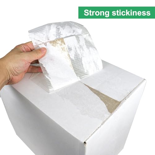 Image of BOMEI PACK Wide Fiber Reinforced Packing Tape 10 inch, Clear Heavy Duty Bi Directional Fiberglass Filament Strapping Tape 10Inch x 55yds 6.7Mil