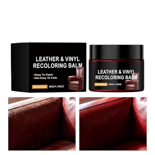 Restoration Leather Cream, Claret Detailing Balm, Upholstery Aid with Strength, Purse Conditioner with Utility, 1.97x1.65 inches Sofa Care, Fashion Footwear for Daily Maintenance