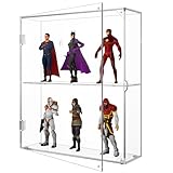 NIUBEE Acrylic Display Case, Clear Display Case for Funko Pop Figures, Wall Mounted or Desktop Dustproof Display Cabinet Box for Collectibles,Rock,Crystals,Mini Toys,Amiibo (2 Tiers