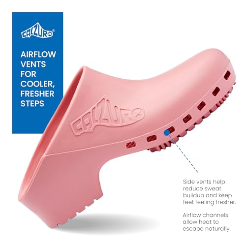 Image of CALZURO Classic Work Clogs Without Holes - Unisex Nursing Clogs - Non Slip Shoes - Autoclavable Rubber Kitchen Shoes for Women and Men -