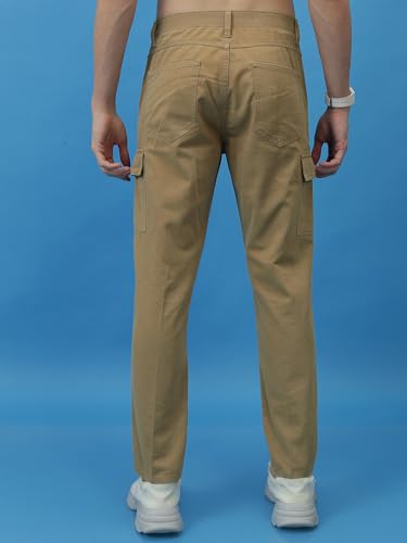 Image of Highlander Men's Tapered Fit | Cargo Trousers | Sleek & Functional | Utility Pockets | Trouser for Men | Men Trousers