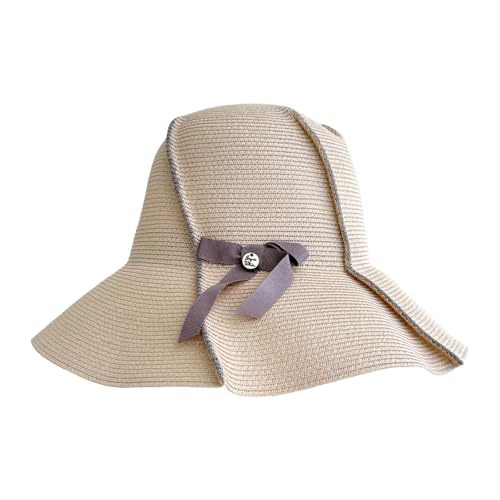Chapeau de soleil à bord léger et couronne ronde pour femme