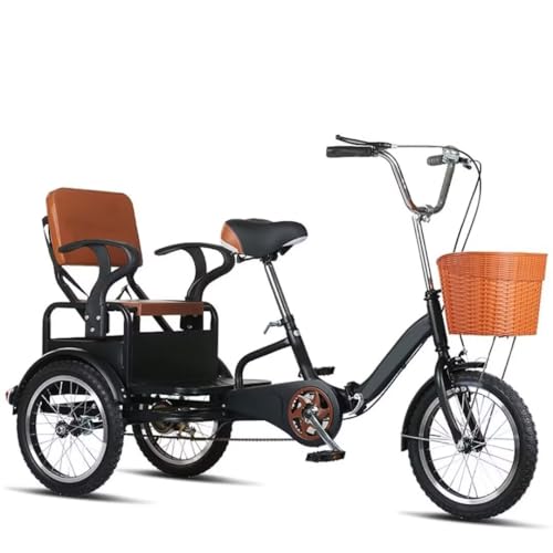 Triciclo Plegable para Adultos, 16 Pulgadas, con Asiento Trasero miniatura 1