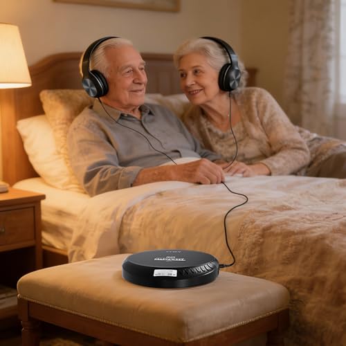 Image of Coby Portable CD Player with Headphones, FM Radio, MP3 Playback, Black | 60-Second Anti-Skip for Home, Car & Travel, CD-R /CD-RW /MP3 Playback, 2 AA or USB Power, Simple Buttons, Foldable Headphones