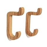 Set mit 2 Einzelhaken aus Holz ist eine clevere Option für alle Wohnungen. Minimalistische, skandinavische Formen und Farbmuster sehen toll aus im Industriebürozimmer oder im rustikalen Sommerhaus.