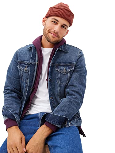 GAP mens Icon Denim Jacket, Medium Dark, Medium US