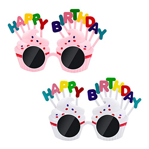Doyifun 2 pcs happy birthday sunglasses photo props funny sunglas…