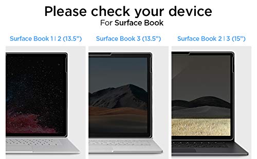 Protetor de tela de vidro temperado da Spigen projetado para Surface Book 3 (13,5 polegadas/2020) [d