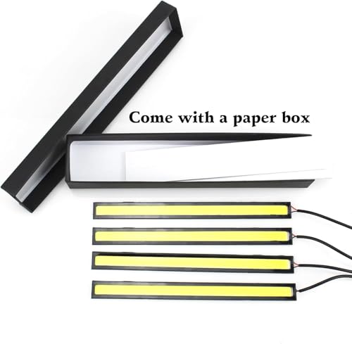 Image of CarFrill 4Pieces Daytime Running Lights DRL Led Strip for Cars Waterproof COB Lights Truck Boat Bike Universal 17CM 12V Driving Lighting