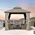 PURPLE LEAF 10' x 10' Hardtop Gazebo, Champagne Outdoor Aluminum Gazebo with Galvanized Steel Double Roof, Curtains and Netting for Patio Lawn and Garden