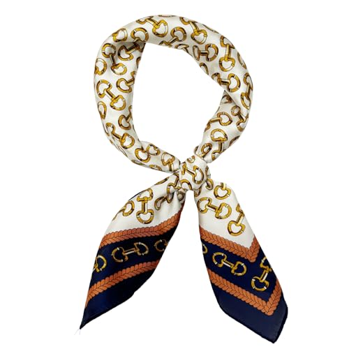 Bliceon Damen Seidentuch aus leichter Seide, Eleganter Seidenschal, Bandana, Halstuch und Kopftuch, Geschenk für Frauen, Vielseitiges Seidenschal (C)