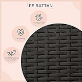 PawHut Rattan Hundeliege Outdoor mit Dach, Erhöhtes Hundebett für kleine und mittelgroße Hunde, Kühlendes Haustierliege mit Metallrahmen, Kissen für Draußen, 69 x 98 x 70 cm, Kaffee-Braun