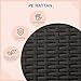 PawHut Rattan Hundeliege Outdoor mit Dach, Erhöhtes Hundebett für kleine und mittelgroße Hunde, Kühlendes Haustierliege mit Metallrahmen, Kissen für Draußen, 69 x 98 x 70 cm, Kaffee-Braun