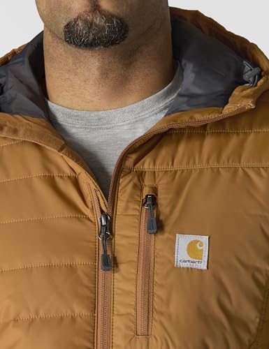 Image of Carhartt Men's Rain Defender Relaxed Fit Lightweight Insulated Hooded Jacket