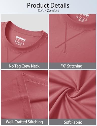 Cotrasen Men's T Shirts Cotton Drop Shoulder Short Sleeve Shirts for Men Casual Soft Comfort Loose Fit Mens Summer Tee Shirts