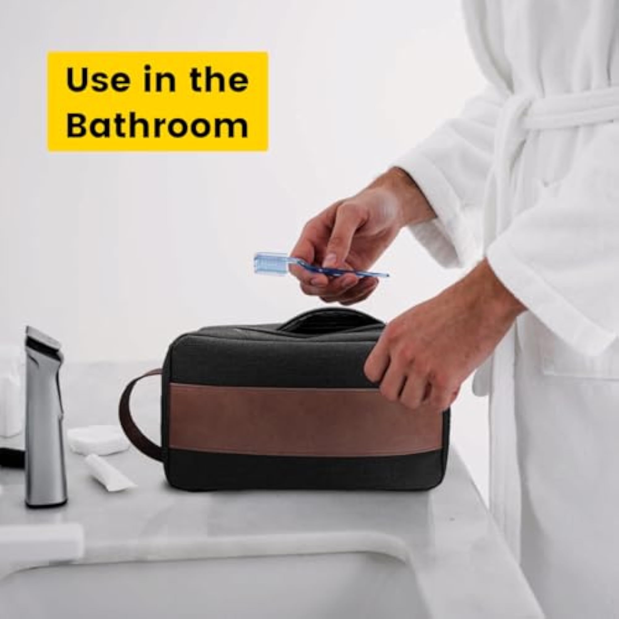 Men's Travel Toiletry Bag - Large Dopp Kit