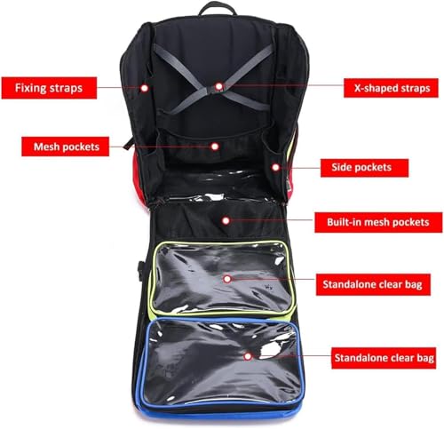 Bolsa de trauma de gran capacidad con separadores para evitar desorden 7