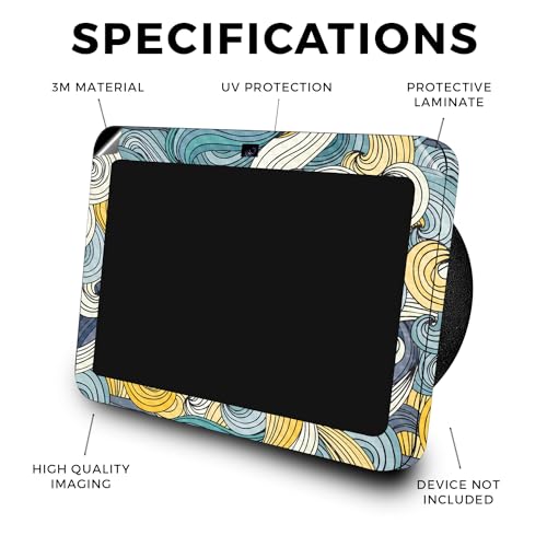 Image of Carbon Fiber Skin Compatible with Amazon Echo Show 8 (3rd Gen, 2023) - Turbulence - Premium 3M Vinyl Protective Wrap Decal Cover - Easy to Apply | Crafted in The USA by MightySkins