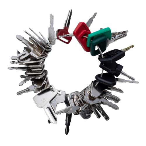 WAH LIN PARTS 39 Heavy Equipment Keys/Premium Construction Ignition Key Set Fits Caterpillar, Case, JD, Komatsu, Kubota, Yanmar, Daewoo, Hyster, Takeuchi, Ford, New Holland and More