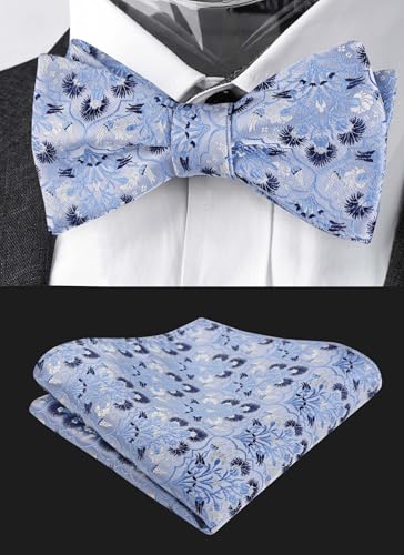 Image of Alizeal Mens 2pcs Floral Pattern Bow Tie Set