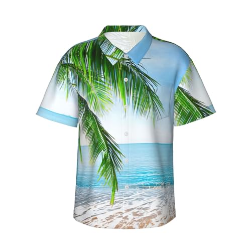 Chemise hawaïenne manches courtes homme S-3XL, haut été océan avec poche poitrine