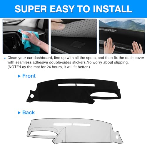 Image of Autorder Dashboard Cover Mat for 1995 1996 Chevy Chevrolet Silverado C /K 1500 2500 3500&Tahoe&Suburban /GMC Sierra&Yukon Pickup Truck Accessories Dash Cover Upgrade Velvet Dash Mat