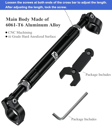 Barra transversal de moto BRCOVAN de aleación de aluminio regulable 4