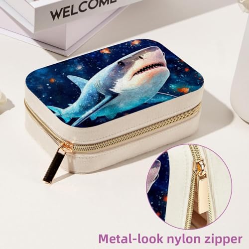 Boîte à bijoux requin étoilé avec grands compartiments pour protéger les colliers - 7