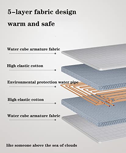 Colchão aquecido a água - Colchão aquecido hipoalergênico acolchoado, macio, confortável e seguro e