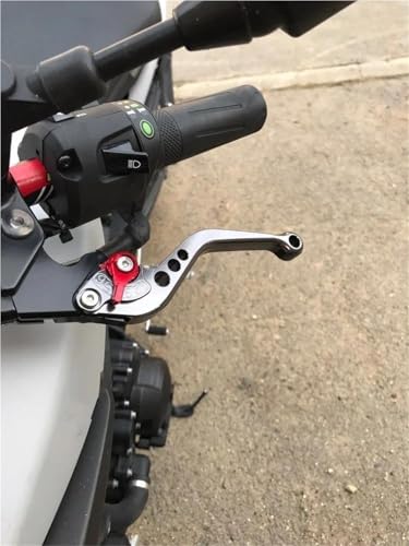 Leviers frein moto réglables gris pour réparer les commandes dures de Suzuki SV650 - 5