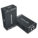 【EDID-KOPIERFUNKTION】 Dieser HDMI Extender RJ45 verfügt über eine leistungsstarke EDID-Replikationsfunktion, mit der Anzeigegeräteparameter identifiziert und kombiniert werden können, die Gerätekompatibilität verbessert und sich an verschiedene komplexe Anwendungsumgebungen anpasst.