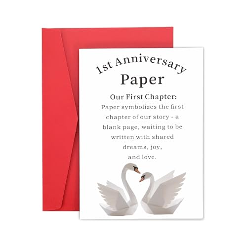 1 Year Anniversary Paper Gifts for Boyfriend Girlfriend Paper Anniversary Day Gifts for Husband Wife...