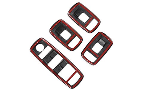Ghibli Accessories Abs Black Carbon Fiber Look Auto Door Armrest Window Lift Switch Button Cover Trim Decoration For Maserati Levante 2016-2021 Ghibli 2014-2021 #TOP3