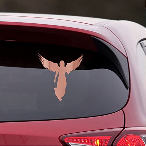 Image of Angel With Wings (Rose Gold) (Set Of 2) Premium Waterproof Vinyl Decal Stickers For Laptop Phone Accessory Helmet Car Window Bumper Mug Tuber Cup Door Wall Decoration
